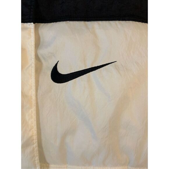 Vintage Nike Women White Black Swoosh Full Zip Puffer Vest Size Small (8358) - Picture 3 of 8